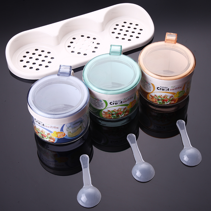 kitchen tool Glass Seasoning Box suit Spoon Seasoning box Caster Sauce pot Condiments Salt shakerin the Kitchen/Cooking utensils , Kitchen Gadgets/Kitchen storage , Storage jars/Kitchen storage containers , Seasoning bottles category - from Buy2taobao.com to provide professional Taobao agent buy service