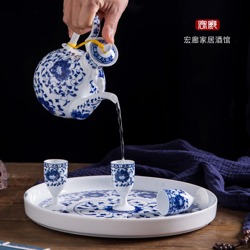 酒具套装青花瓷中式仿古酒壶酒盅黄酒烈酒杯白酒杯|msdalam kategori pinggan mangkuk, Flagon/Wineglass/Wine, Wineglass - dari Buy2taobao.com untuk memberikan perkhidmatan ejen Taobao profesional membeli
