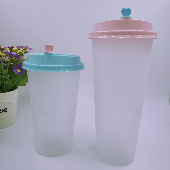 一次性磨砂注塑杯奈雪奶茶杯带蓝粉盖90口径塑料果汁定制LOGO网红在类目 餐饮具, 一次性餐桌用品, 塑杯中 - 来自Buy2taobao.com提供专业的淘宝代购服务