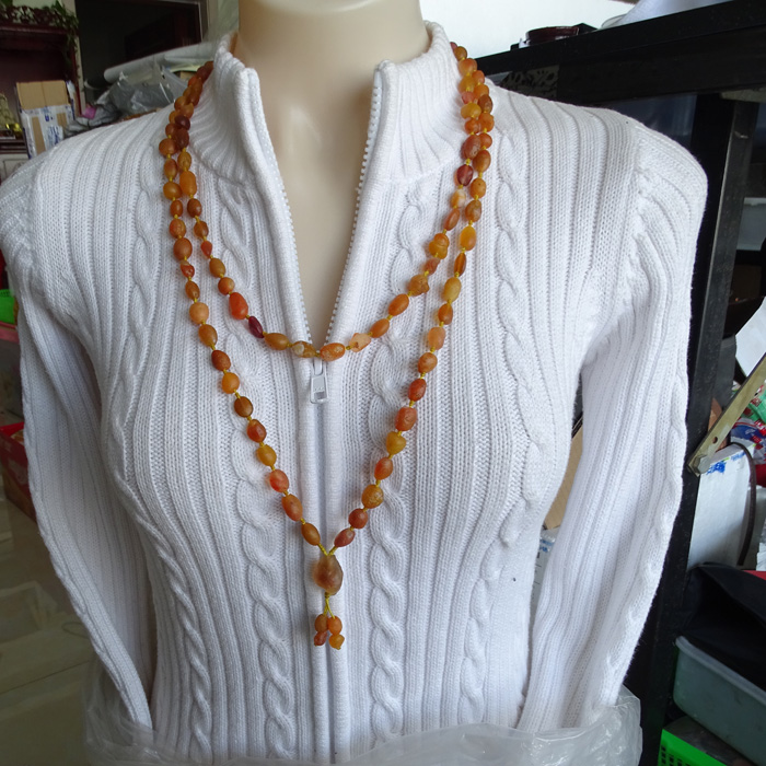 Shuiyu Bingpo Alxa Natural agate Necklace Agate original stone sweater chain Long chain SWEETHEART One thingin the Accessories/Fashion Jewelry, Necklace category - from Buy2taobao.com to provide professional Taobao agent buy service