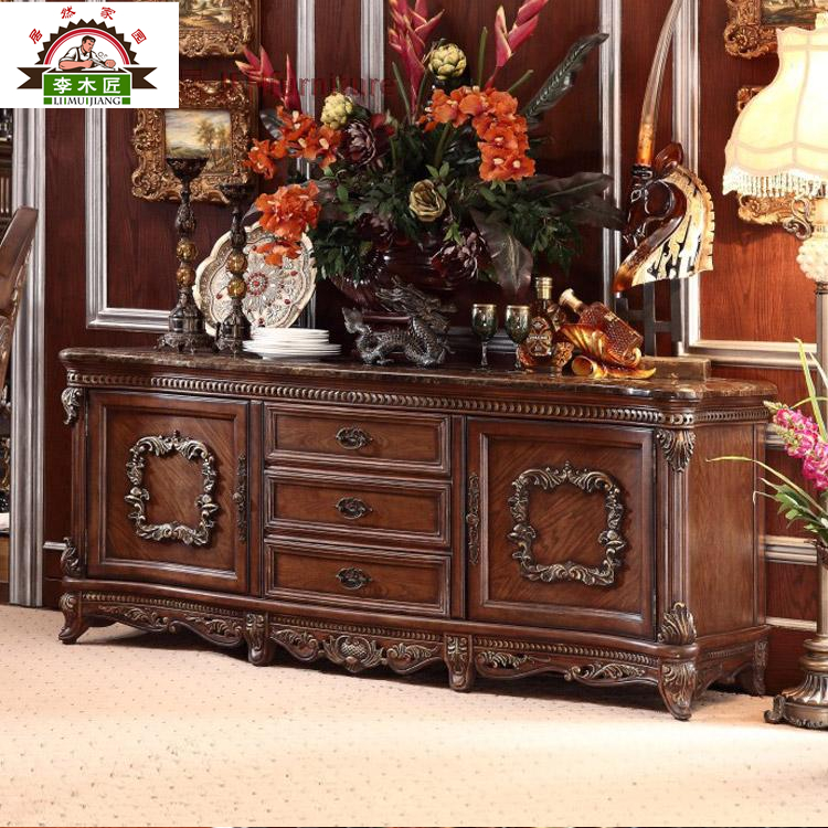 American style Sideboard solid wood TV cabinet Restaurant Cupboard Marble Cupboard European style Storage Lockers Cabinetin the Residential furniture , Cabinet , Sideboard category - from Buy2taobao.com to provide professional Taobao agent buy service