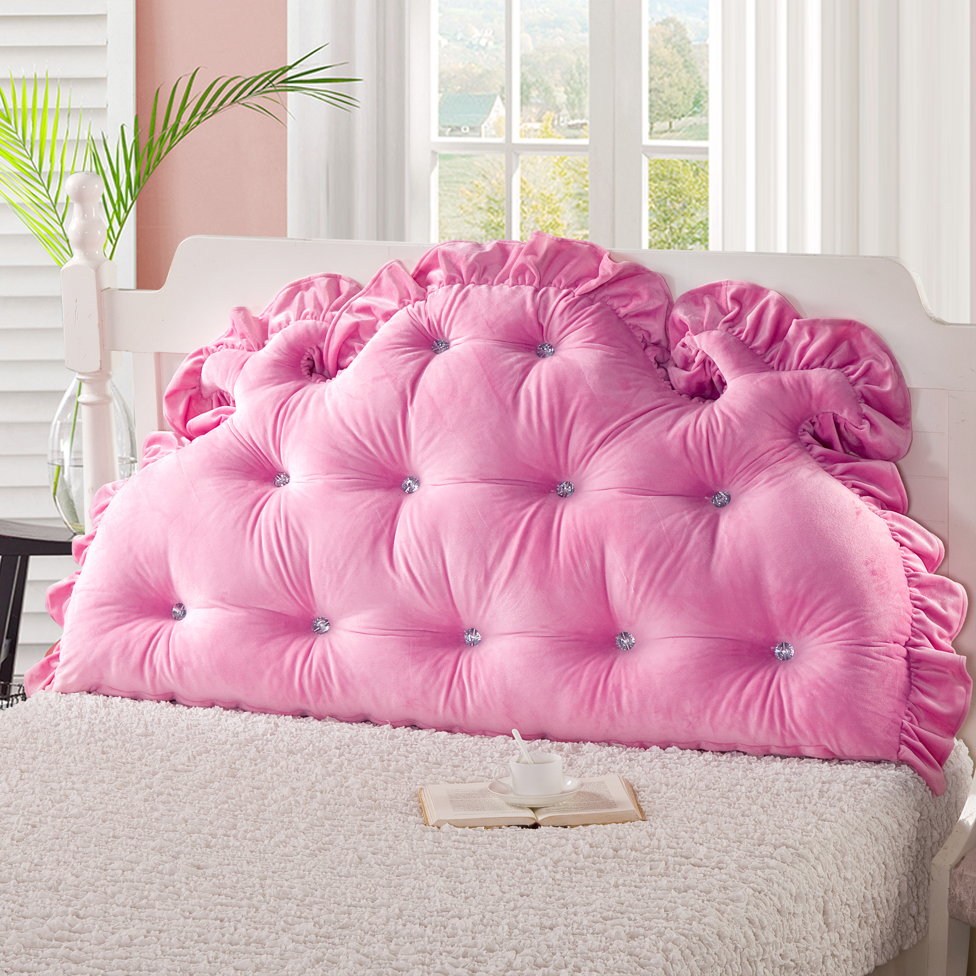 Korean Washable Bedside Cushion Double bed Pillow backrest Fabric art children princess Tatami Soft rollin the Home Fabric , Pillow/Pillow category - from Buy2taobao.com to provide professional Taobao agent buy service