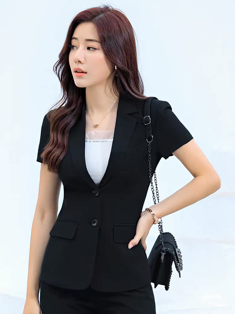black Suit sets summer new pattern business affairs Short sleeved Skirt suit Occupation Pack fashion formal wear coverallin the Women's clothing/Boutique , Set/Student uniforms/Work uniforms , Career skirt suits category - from Buy2taobao.com to provide professional Taobao agent buy service