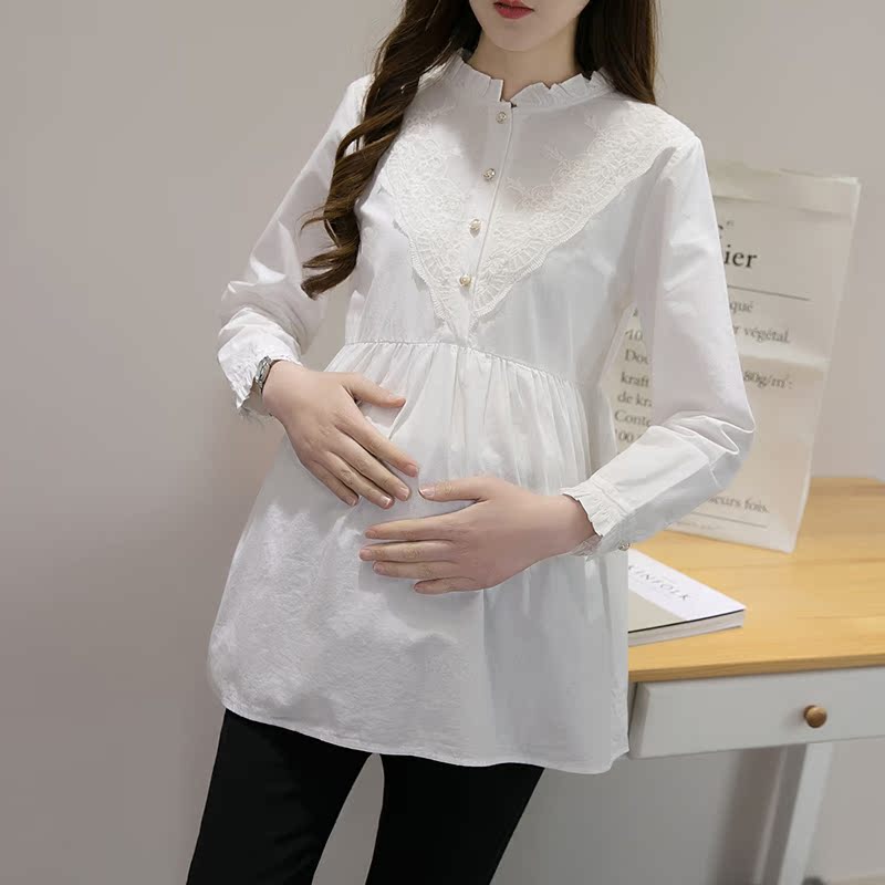 孕妇秋装衬衫长袖女套装裙秋冬加绒时尚衬衣秋季时尚款春秋潮妈打|msdalam kategori Bekalan Ibu / Ibu / Pemakanan, bersalin, shirt/baju chiffon - dari Buy2taobao.com untuk memberikan perkhidmatan ejen Taobao profesional membeli