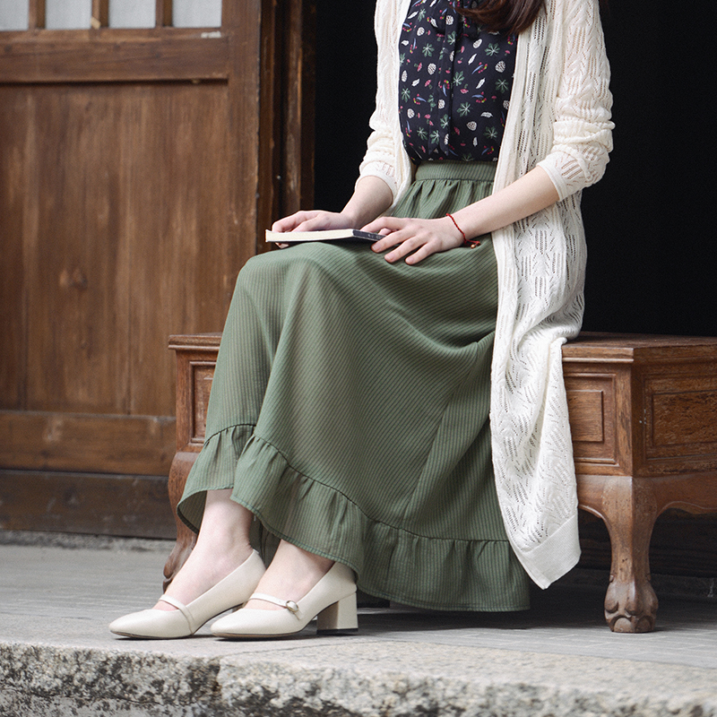 85-18CXC-094【荷梦】前世今生温婉轻中式中长款大摆飘逸半身裙|ruв категории Женская одежда, юбка - от Buy2taobao.com для оказания профессиональной услуги покупки агента Taobao