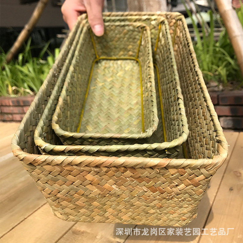 manual weave Seaweed environmental protection desktop Debris Cosmetics Storage box Storage box Storage Arrangementin the Storage consolidation , Home Storage appliances , Storage box , Storage box category - from Buy2taobao.com to provide professional Taobao agent buy service
