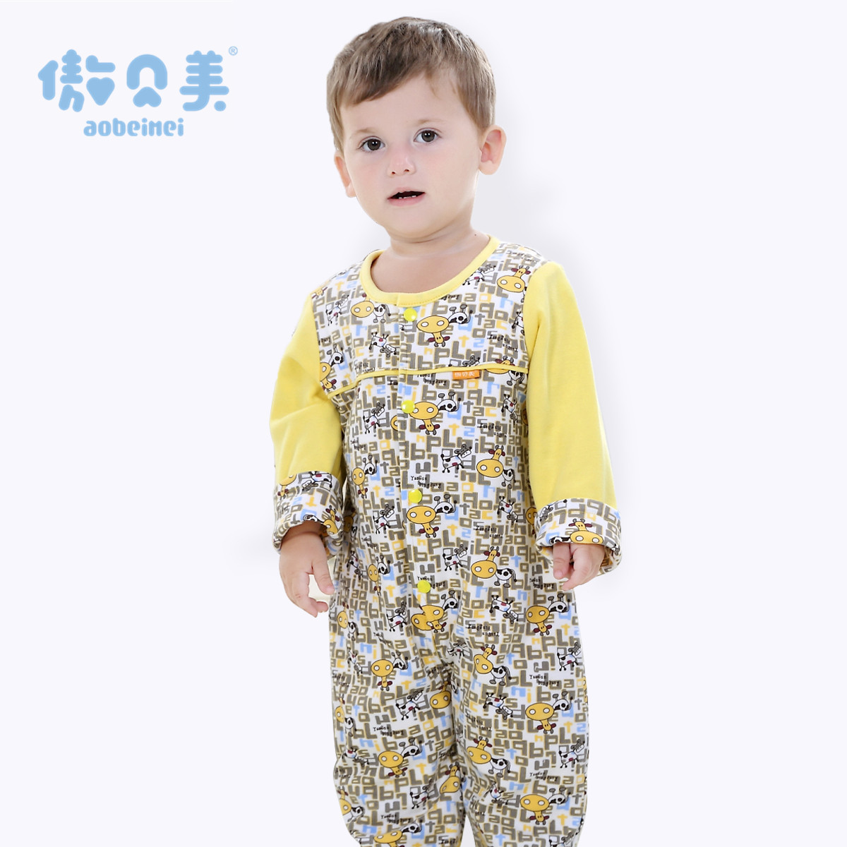 嬰兒連體衣春秋季男童雙層純棉連體褲嬰幼兒背帶褲子女寶寶開裆在類目 童裝/嬰兒裝/親子裝, 連身衣/爬服/哈衣中 - 來自Buy2taobao.com提供專業的淘寶代購服務