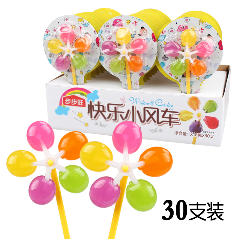 30支 创意旋转大风车棒棒糖儿童硬糖水果味七彩糖果小孩零食在类目 零食/坚果/特产, 糖果零食/果冻/布丁, 糖果中 - 来自Buy2taobao.com提供专业的淘宝代购服务