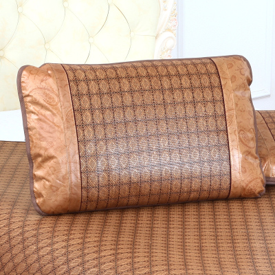 夏季凉席枕头套冰丝藤枕套单人枕巾席 夏天枕套成人大号一对拍2