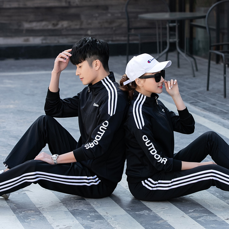 新款春秋运动两件套装男女跑步服大码情侣休闲运动套装团体运动服在类目 男装, 套装, 休闲运动套装中 - 来自Buy2taobao.com提供专业的淘宝代购服务