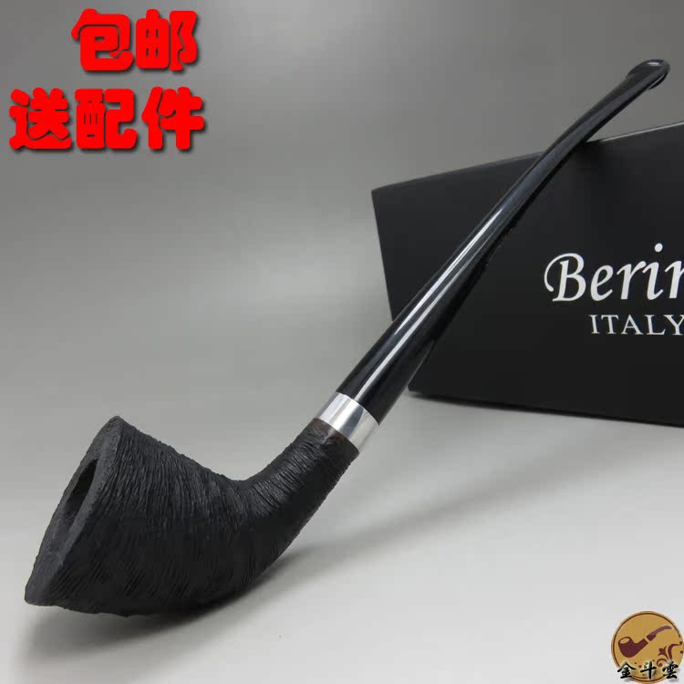 意大利進口貝萊諾Berino銀圈石楠木長嘴閱讀老式煙鬥男士麻面317在類目 ZIPPO/瑞士軍刀/眼鏡, 煙具, 菸斗中 - 來自Buy2taobao.com提供專業的淘寶代購服務