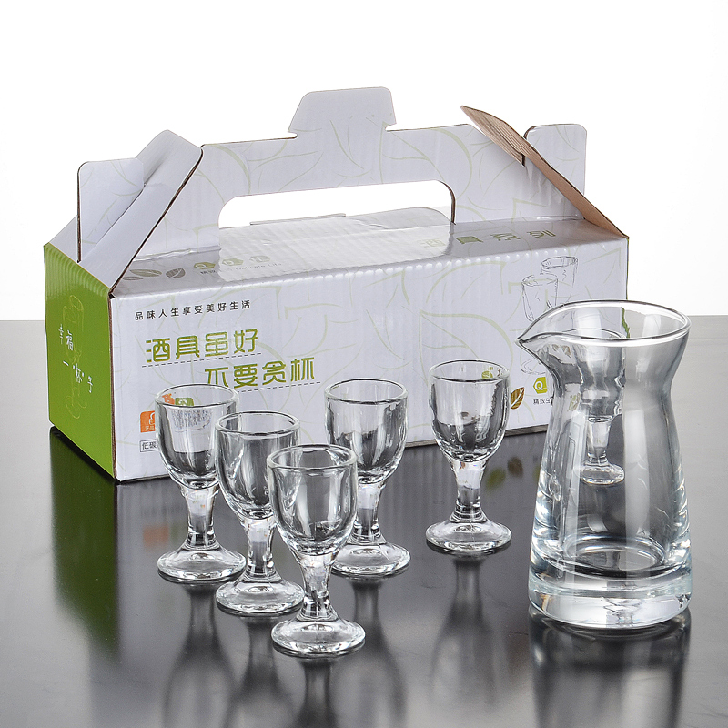 彩盒七件小酒杯玻璃壹口杯分酒器酒壺烈酒白酒禮盒套裝在類目 餐飲具, 酒壺/酒杯/酒具, 酒杯中 - 來自Buy2taobao.com提供專業的淘寶代購服務