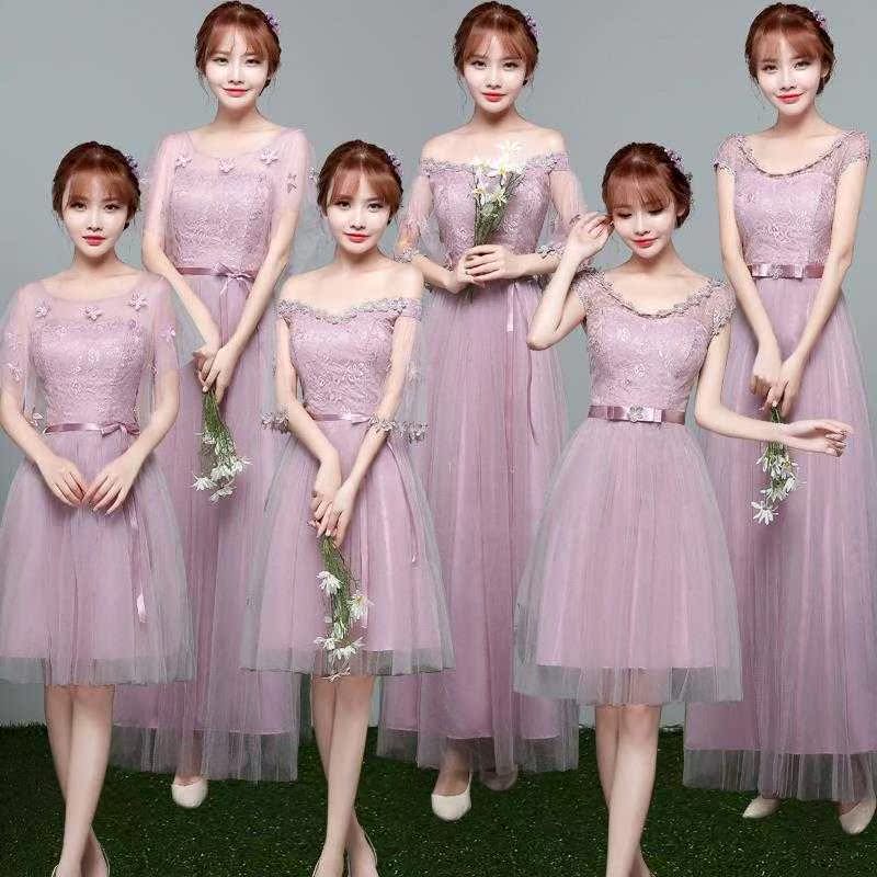 姐妹团夏款宴会伴娘礼服女婚礼结婚粉色2018闺蜜大童连衣裙学生表|ruв категории Женская одежда, Cвадебные платья, платье/вечернее платье - от Buy2taobao.com для оказания профессиональной услуги покупки агента Taobao