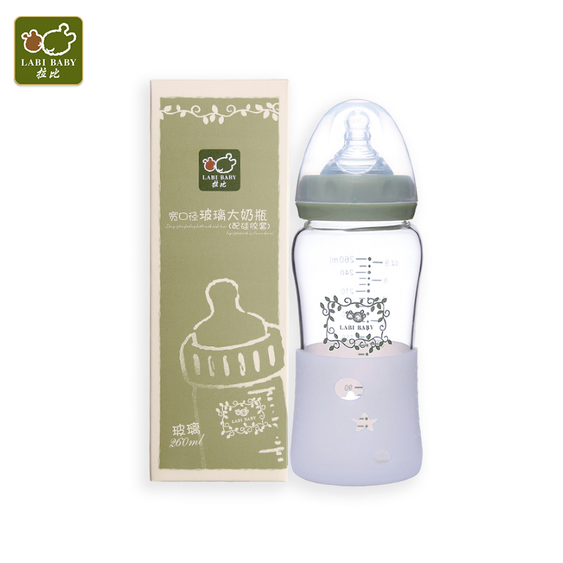 拉比LOEEZ10107宽口径玻璃大奶瓶配硅胶套260ML 新款宝宝在类目 尿片/洗护/喂哺/推车床, 奶瓶/奶瓶相关, 奶瓶中 - 来自Buy2taobao.com提供专业的淘宝代购服务
