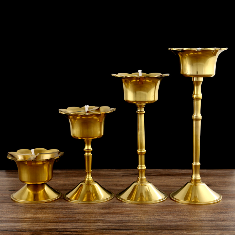 make offerings to Buddha Pure copper Butter Base Candle Holders Liquid state Tall Lamp Candlestick Candle new patternin the Home accessories , Decoration category - from Buy2taobao.com to provide professional Taobao agent buy service