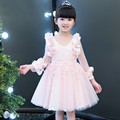 童装儿童秋季连衣裙2018新款韩版礼服公主裙女童洋气秋装长袖裙子