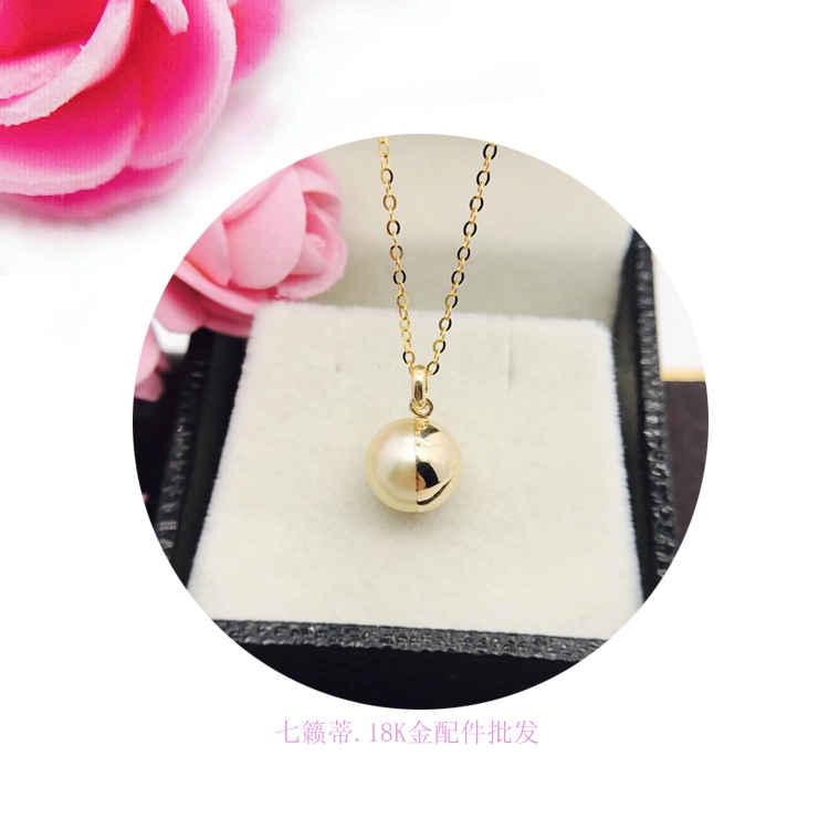 New products 18K hemisphere Pendant Necklace Female models parts Pearl Beeswax Amber DIY Mountingsin the Jewelry/Diamond/Jade/Gold , K gold jewelry, Other category - from Buy2taobao.com to provide professional Taobao agent buy service
