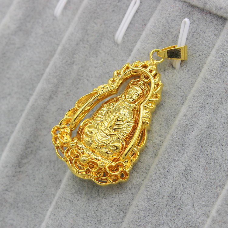 a buddism godness guanyin Pendant brass Gold-plated Buddha statue Pendant hollow Flame Guanyin Buddha Shakin 24k Imitation gold pendantin the Accessories/Fashion Jewelry, Pendant/Pendant category - from Buy2taobao.com to provide professional Taobao agent buy service