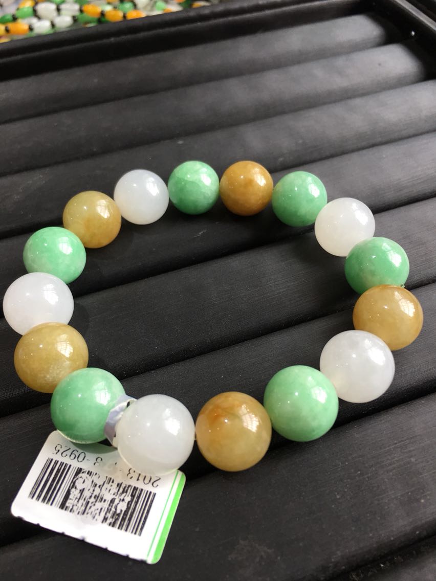 腾飞精雕厂 翡翠玉石珠子 手链男女均可 三彩圆珠在类目 饰品/流行首饰/时尚饰品新, 手链中 - 来自Buy2taobao.com提供专业的淘宝代购服务