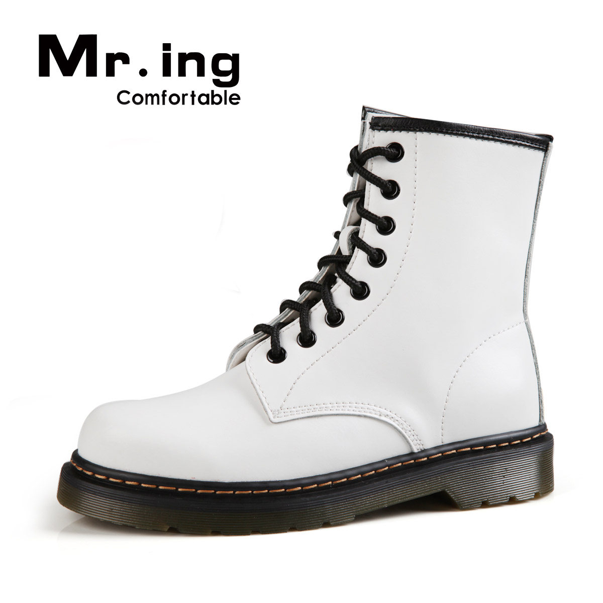 Mr.ing <em>天猫</em> 爆款 <em>马丁</em>靴高帮皮鞋<em>女士</em>真皮时尚