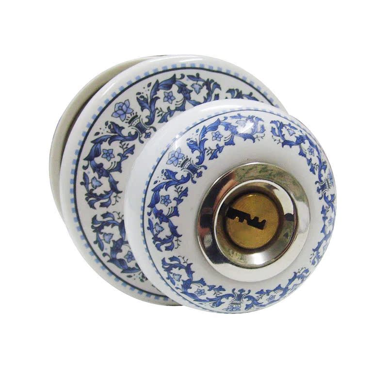 博益家 S-026 青花瓷全陶瓷球锁 室内 田园 现代风格|msdalam kategori bahan binaan asas, Home Hardware, kunci, kunci mekanikal - dari Buy2taobao.com untuk memberikan perkhidmatan ejen Taobao profesional membeli