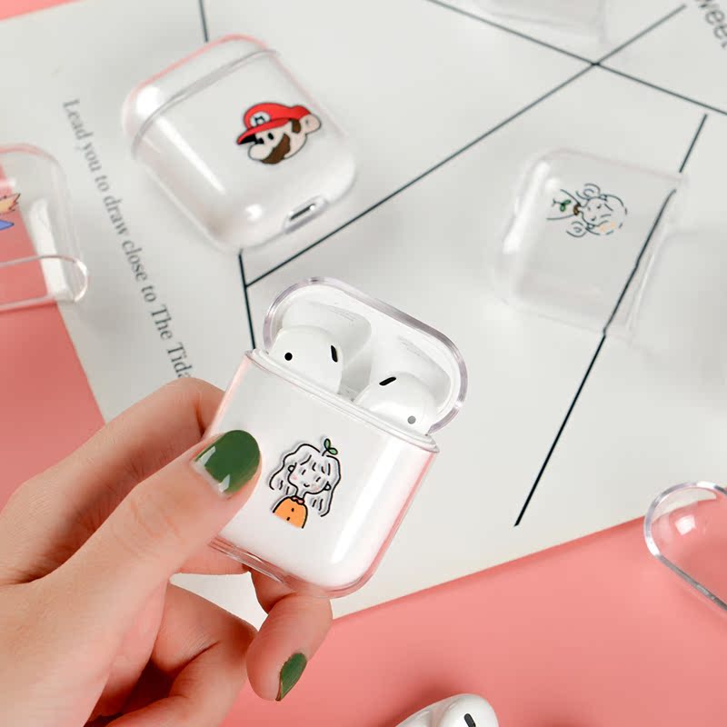 airpods2代保护套皮卡丘透明硬壳苹果无线蓝牙耳机保护壳潮ins|ruв категории Цифровые аксессуары, MP3/Mp4 аксессуары, наушники - от Buy2taobao.com для оказания профессиональной услуги покупки агента Taobao