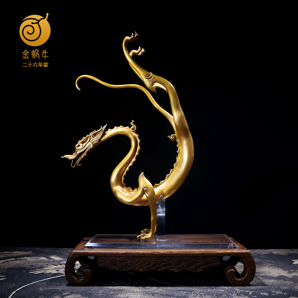 Golden Snail Pure copper Dragon ornaments Dragon Saatchi manual decorate Decoration a living room Home Furnishing Collection giftin the Home accessories , Decoration category - from Buy2taobao.com to provide professional Taobao agent buy service