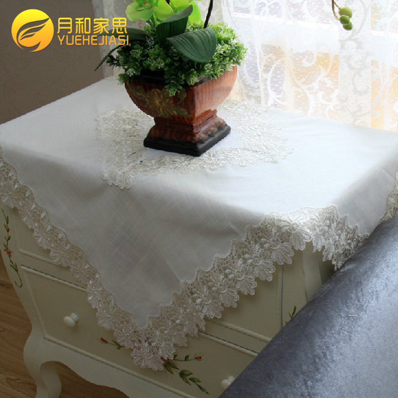月和家思床头柜盖布多用巾茶几桌布餐桌白色蕾丝扶手巾冰箱盖巾在类目 居家布艺, 防尘保护罩, 万能盖巾中 - 来自Buy2taobao.com提供专业的淘宝代购服务