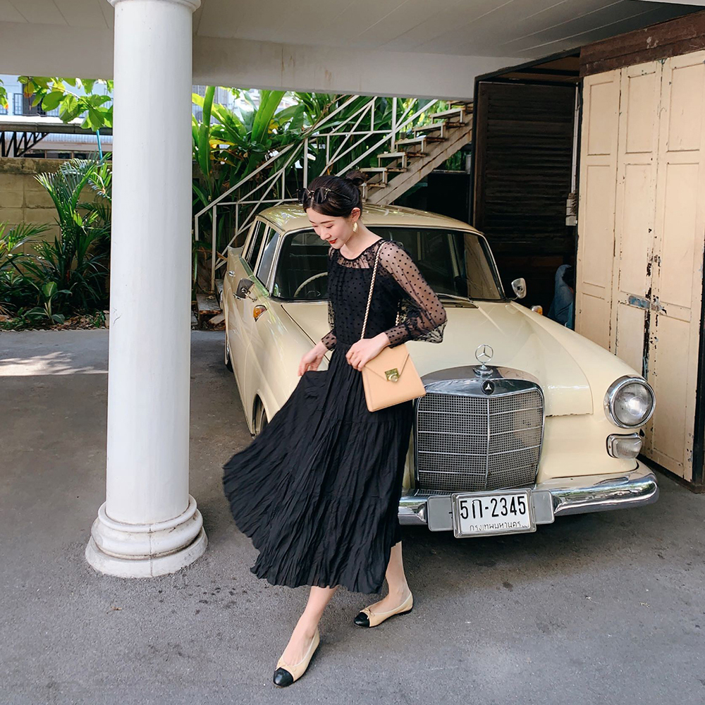 Retro Crimp Sense of design Paige Chiffon The skirt Bouffancy skirt Mid length version fairy Irregular 2019 springin the Women's clothing/Boutique , Skirts category - from Buy2taobao.com to provide professional Taobao agent buy service