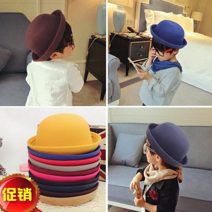 Korean Edition Parenting Curling Dome lovers Small hat men and women England Retro Fur Sir Children's hatsin the Children/Baby/Family fitted , Hat/Muffler/Masks/Gloves/Earmuffs/Booties , Hat category - from Buy2taobao.com to provide professional Taobao agent buy service