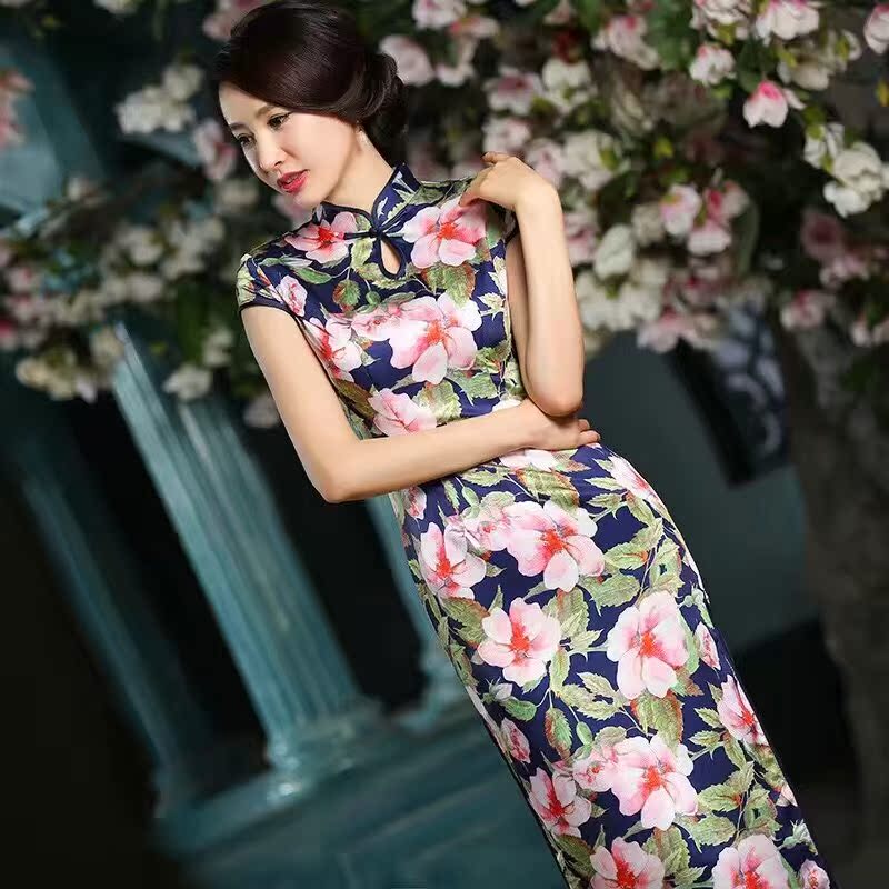包邮:特价 性感时尚修身旗袍 日常淑女提花高仿丝长款旗袍在类目 女装/女士精品, 婚纱/旗袍/礼服, 旗袍中 - 来自Buy2taobao.com提供专业的淘宝代购服务