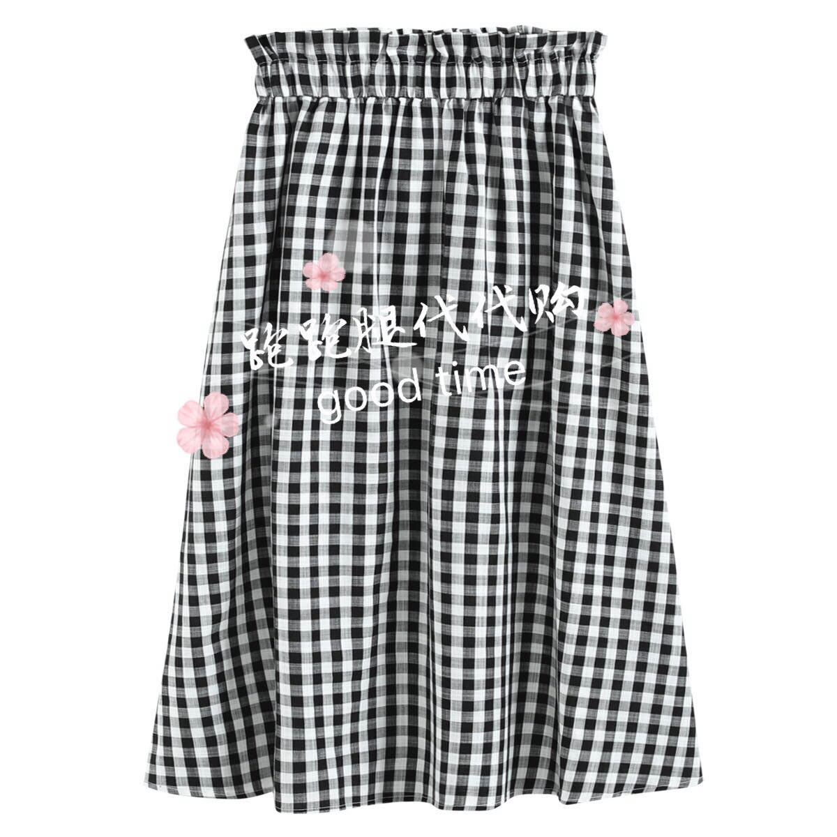 MJstyle/topfeeling夏19新款黑白格子中裙松紧腰半身裙619070063在类目 女装/女士精品, 半身裙中 - 来自Buy2taobao.com提供专业的淘宝代购服务