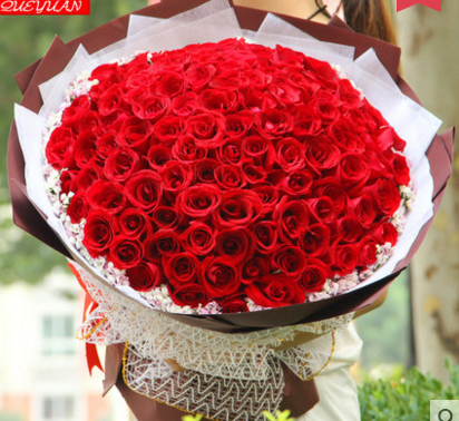 Valentines Day Red rose 99 Flowers 99 rose Propose flower birthday Bouquet of flowers Guangzhou Same city Flower expressin the Flower delivery/Flowers simulation/Plants gardening , Flower delivery(City) category - from Buy2taobao.com to provide professional Taobao agent buy service