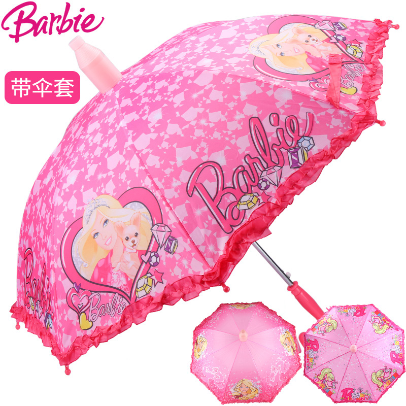 芭比兒童雨傘女童自動傘公主小女孩幼兒園小學生雨具寶寶遮陽傘在類目 尿片/洗護/餵哺/推車牀, 揹帶/學步帶/出行用品, 雨傘中 - 來自Buy2taobao.com提供專業的淘寶代購服務