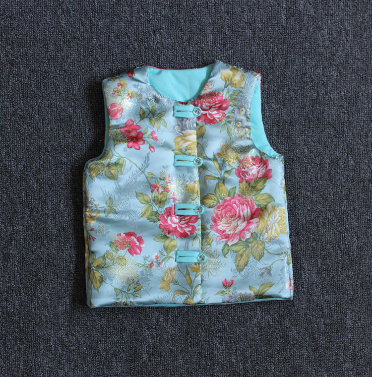 儿童唐装马甲纯棉花缎面男女童金丝绒手工马甲宝宝薄棉背心中国风|msdalam kategori Kanak-kanak/Bayi/Keluarga dipasang, Vest - dari Buy2taobao.com untuk memberikan perkhidmatan ejen Taobao profesional membeli