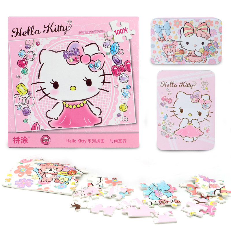 Kitty凯特猫60/100片儿童拼图女孩木质拼图3-6幼儿园宝宝益智玩具|msdalam kategori Toy/bayi/teka-teki/blok bangunan/model, manik/teka-teki/Pasangan/pemasangan/Pukul mainan, teka-teki/teka-teki - dari Buy2taobao.com untuk memberikan perkhidmatan ejen Taobao profesional membeli
