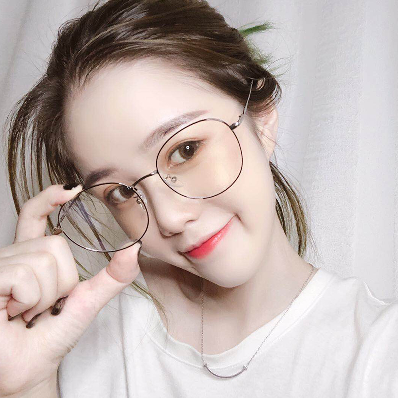 眼镜女潮配近视眼镜框架防辐射防蓝光网红款圆框平光镜可配有度数在类目 ZIPPO/瑞士军刀/眼镜, 功能眼镜, 电脑护目镜中 - 来自Buy2taobao.com提供专业的淘宝代购服务