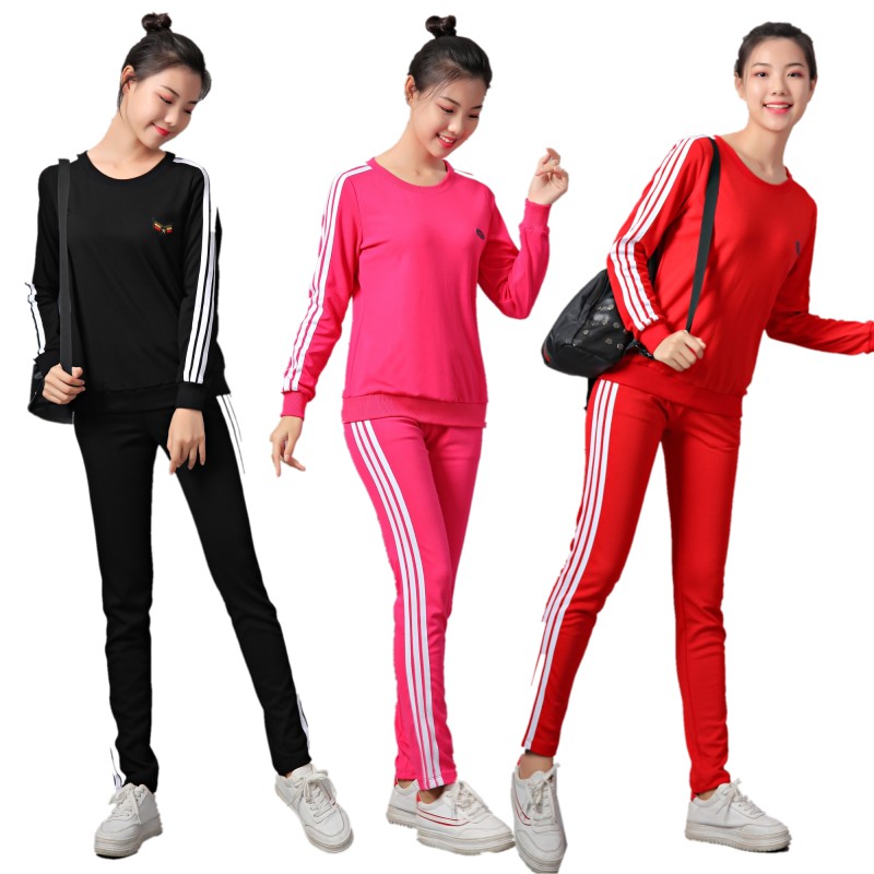 运动套装女春秋2018新款时尚大码宽松跑步卫衣休闲衣服两件套女潮在类目 运动/瑜伽/健身/球迷用品, 瑜伽, 瑜伽服中 - 来自Buy2taobao.com提供专业的淘宝代购服务