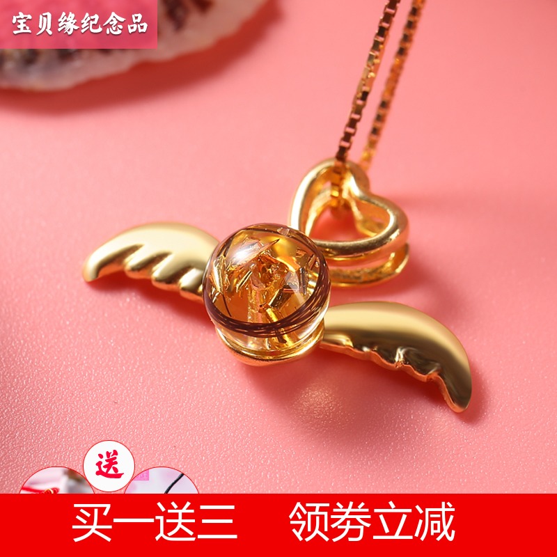 宝宝胎毛纪念品diy婴儿胎发吊坠手工自制纯银项链坠饰品天使翅膀|ruв категории Украшения,ювелирные изделия, ожерелье - от Buy2taobao.com для оказания профессиональной услуги покупки агента Taobao