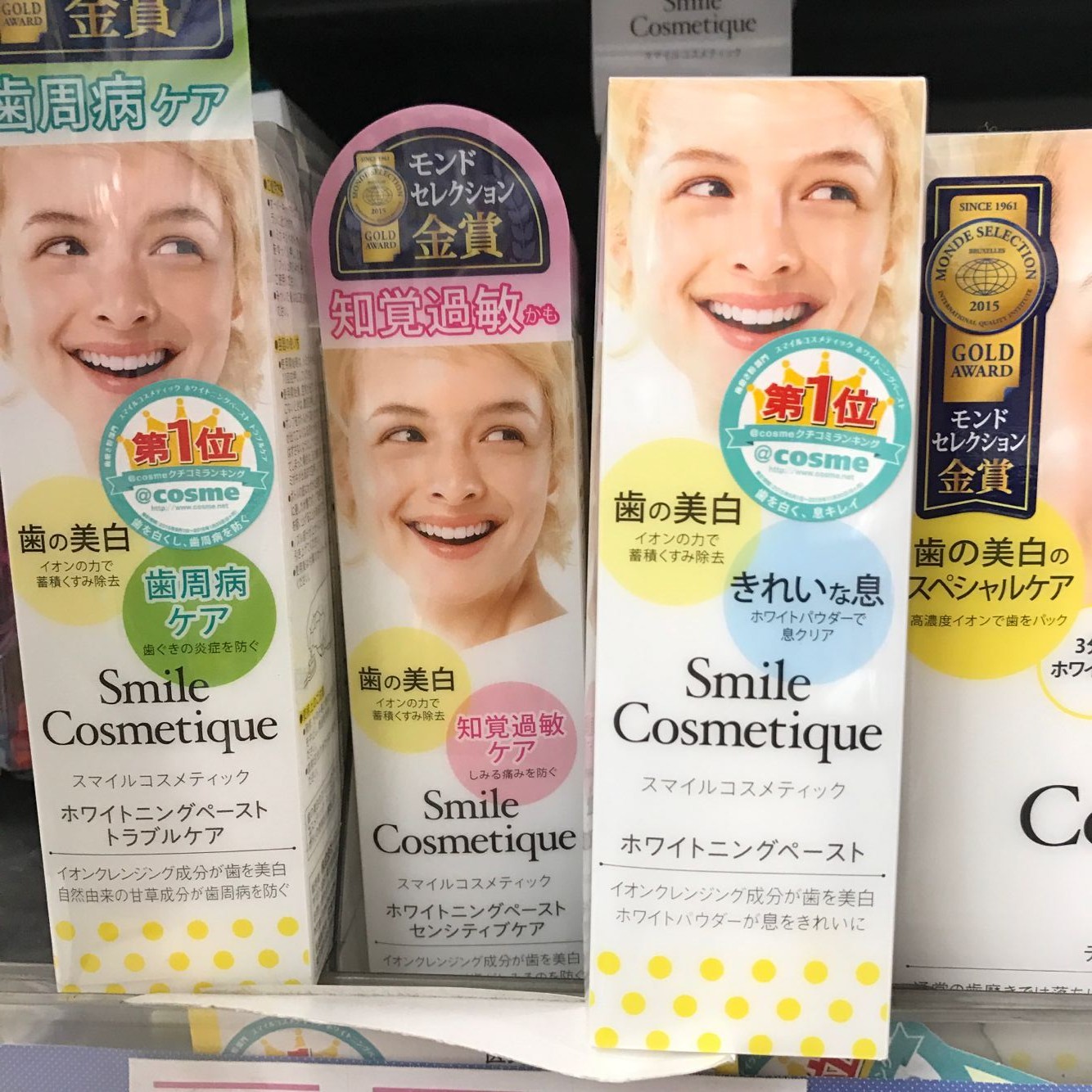 藍色現貨日本正品cosme大賞Smile Cosmetique去牙垢美白牙膏85g在類目 洗護清潔劑/衛生巾/紙/香薰, 洗髮沐浴/個人清潔, 口腔護理, 牙膏中 - 來自Buy2taobao.com提供專業的淘寶代購服務