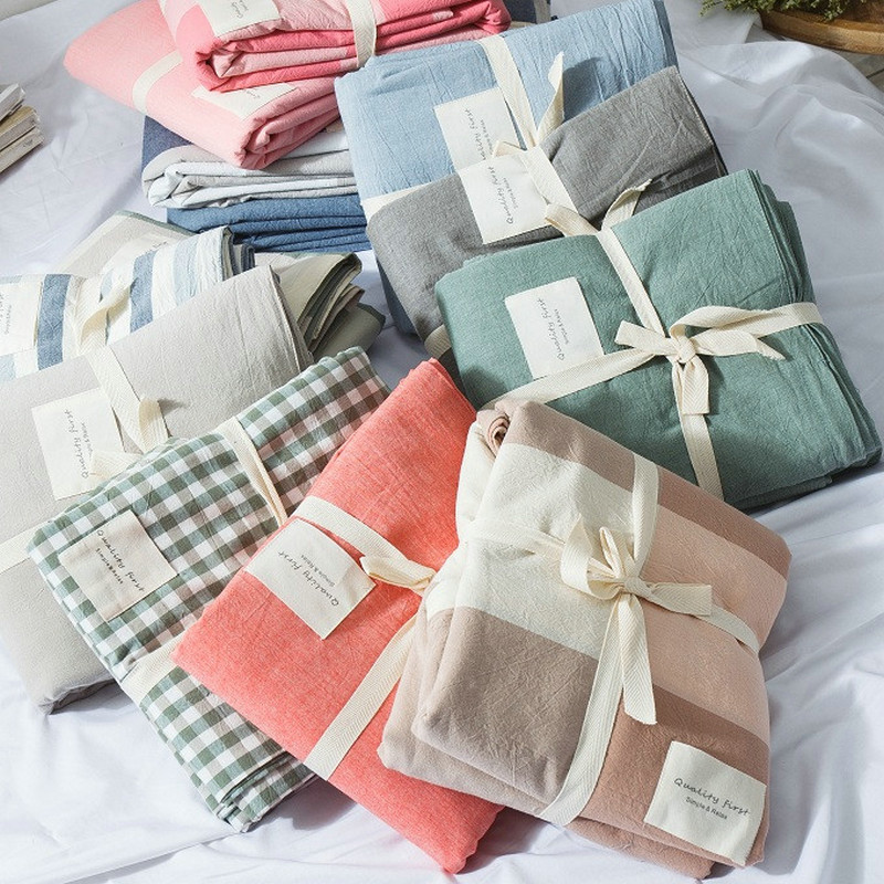 Green Hin Cotton Dyed Washed cotton singleton Quilt cover Simplicity pure cotton Plain colour Quilt cover 1.5m1.8 beddingin the Bedclothes , Quilt category - from Buy2taobao.com to provide professional Taobao agent buy service