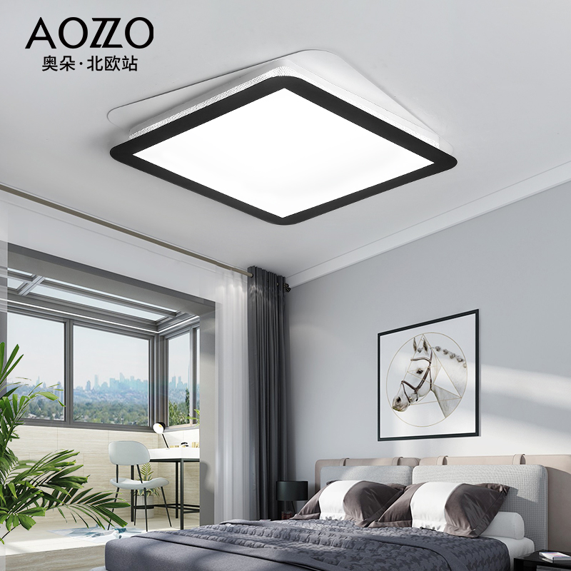 Aldo Northern Europe Lighting LED Square a living room Ceiling lamp atmosphere household bedroom Simplicity modern black and white lamps and lanternsin the Decoration main material , Lamps , Ceiling category - from Buy2taobao.com to provide professional Taobao agent buy service