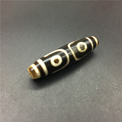 老〓清代老料器天珠金刚三眼天珠西藏手工天珠佛珠配珠散珠b29