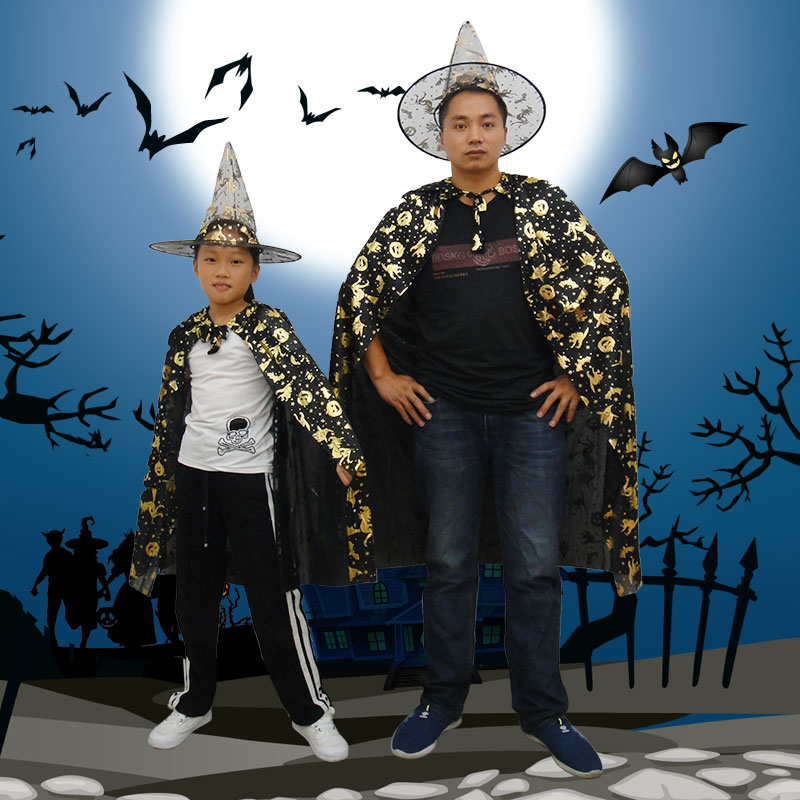 Halloween Costume Halloween Cape Hat Witch Cape Dress up festival Masquerade Decorationin the Play mode/Anime/Periphery/cos/Board games , Meet/Magic Supplies , Gathering tools/Decoration , Apparel category - from Buy2taobao.com to provide professional Taobao agent buy service