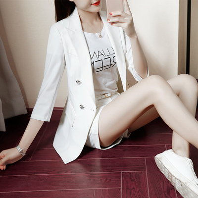 职业小西装短裤夏季职业装套装女夏时尚两件套2018新款正装女套装