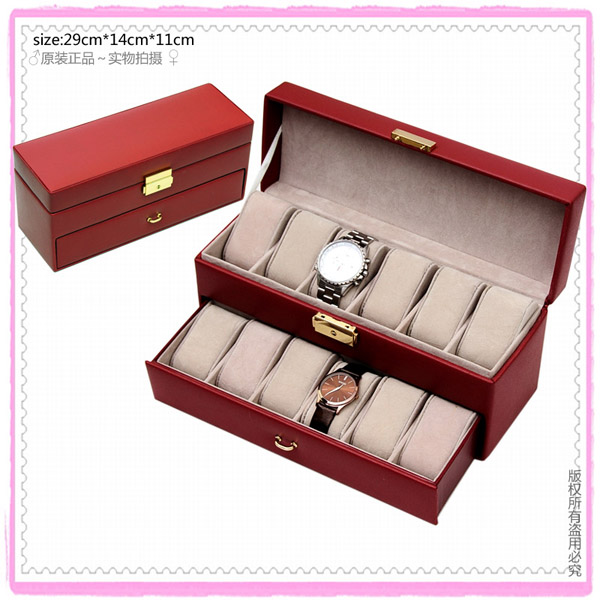 BSD new pattern High quality double 12 Watch box Sheepskin lines Lock Watch box storage boxin the Accessories/Fashion Jewelry, Jewelry storage , Jewelry Box category - from Buy2taobao.com to provide professional Taobao agent buy service