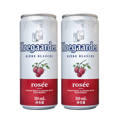 Hoegaarden/福佳玫瑰红啤酒310ml*2听