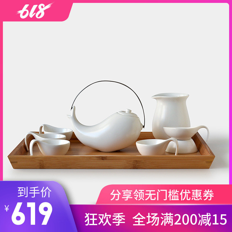 白瓷茶海创意茶壶结婚功夫茶具套装现代特色时尚个性陶瓷德化工夫|ruв категории посуда, чайный сервиз, кунг - Фу, чайный сервиз - от Buy2taobao.com для оказания профессиональной услуги покупки агента Taobao