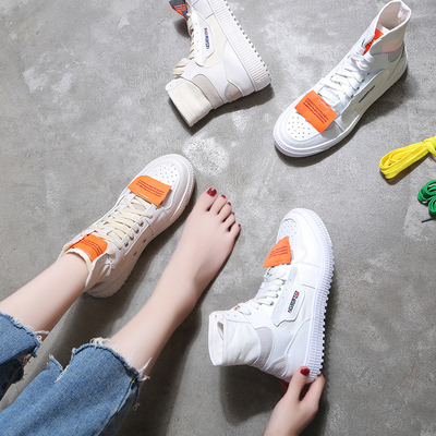 高帮运动鞋子女2018新款夏季街舞百搭嘻哈学生透气网红帆布小白鞋