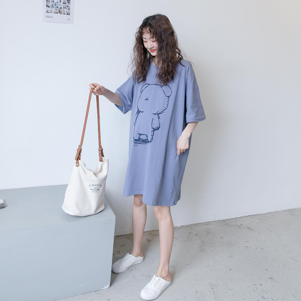 5.7 New pregnant woman Summer T-shirt 2019 new pattern Chao Ma Short sleeved Easy Cartoon Mid length version Korean Edition Base coatin the Maternity/Maternal supplies/Nutrition , Maternity , T-shirt category - from Buy2taobao.com to provide professional Taobao agent buy service